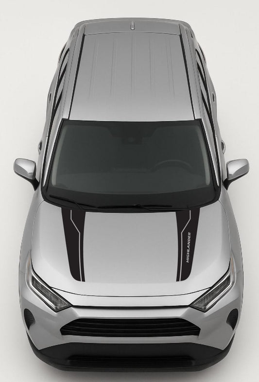 Top-down view of a silver SUV with black accents on a white background