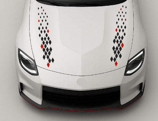 Hood Racing Stripe Decal Compatible with Nissan Z – Premium Vinyl Graphic