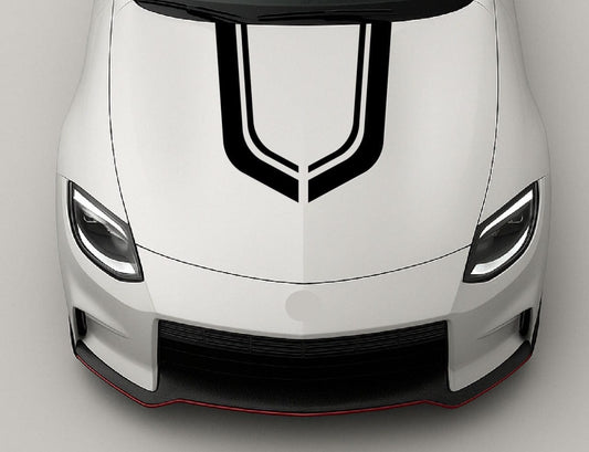 Sporty Hood Vinyl Stripes Compatible with Nissan Z – Clean Line Design