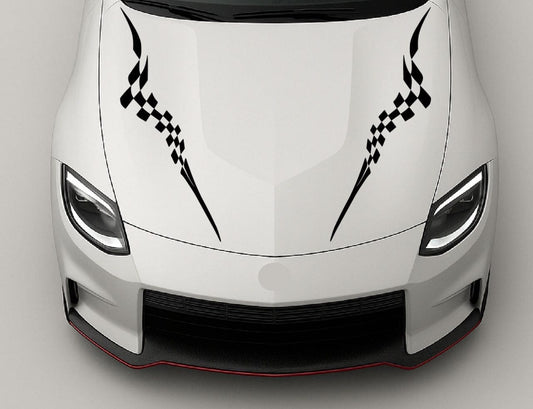 Racing-Inspired Hood Stripes Compatible with Nissan Z – Precision Cut Vinyl