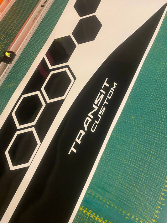 Ford Transit Hood Wrap Decal Matte Black Custom Fit
