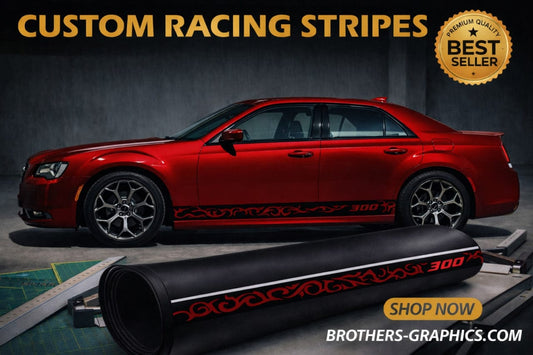 Premium Vinyl Sticker Compatible with Chrysler 300 All Models Unique Decals Sticker Street Auto