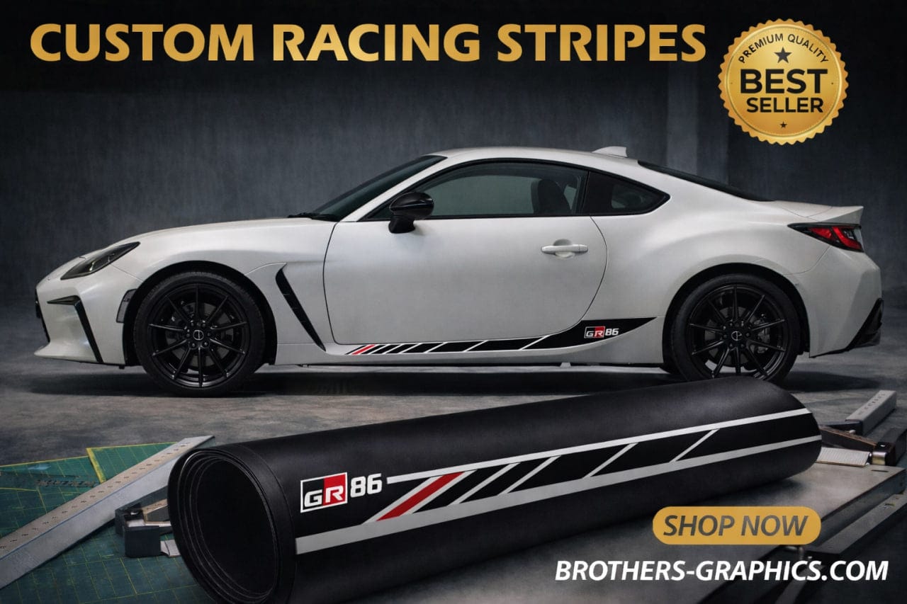 Premium Vinyl Sticker Compatible With Toyota GR 86 Unique Line Design
