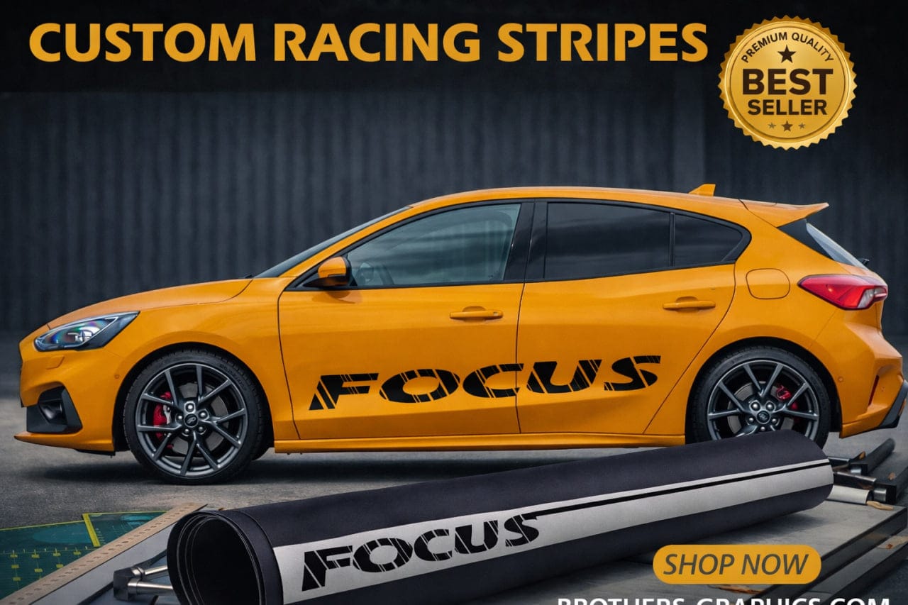 Logo Design Decal Sticker Vinyl Side Racing Stripes for Ford Focus