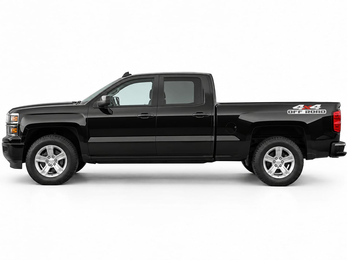 Universal 4x4 Off Road Decals for Pickup Trucks | 2-Color Bedside Stickers