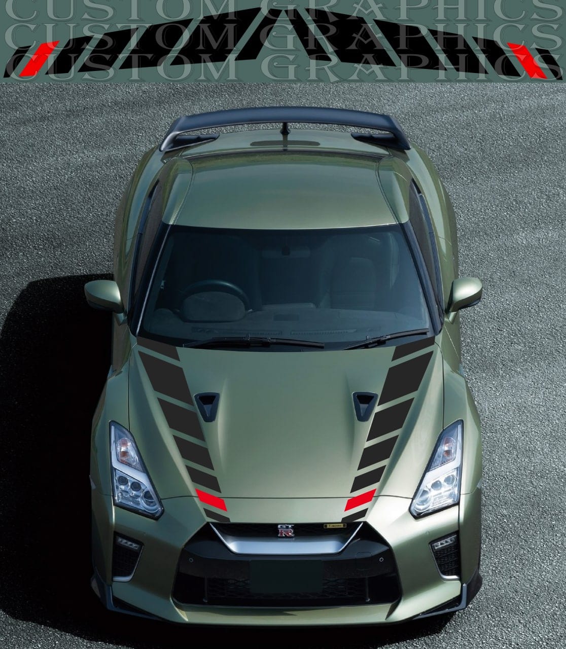 New Hood Premium Stickers Compatible With Nissan GT-R GTR Sport
