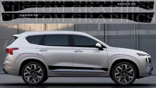 Sticker Compatible with Hyundai Santa Fe Decal New Classic Design
