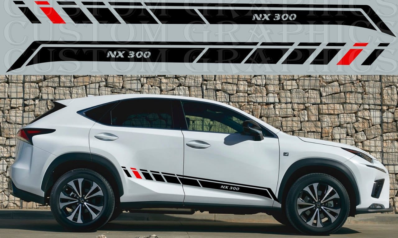 Style Line Design Graphic Stickers Compatible with Lexus NX