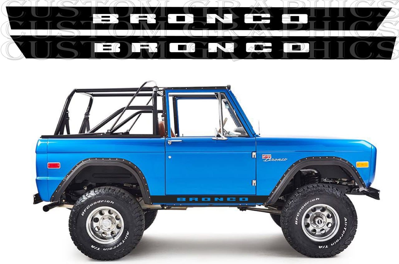 Autocollants classiques compatibles avec Ford Bronco 1e génération 1966-1977