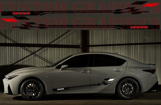 Vinyl Graphics 2 Colors Best Line Design Stickers Compatible with Lexus IS500