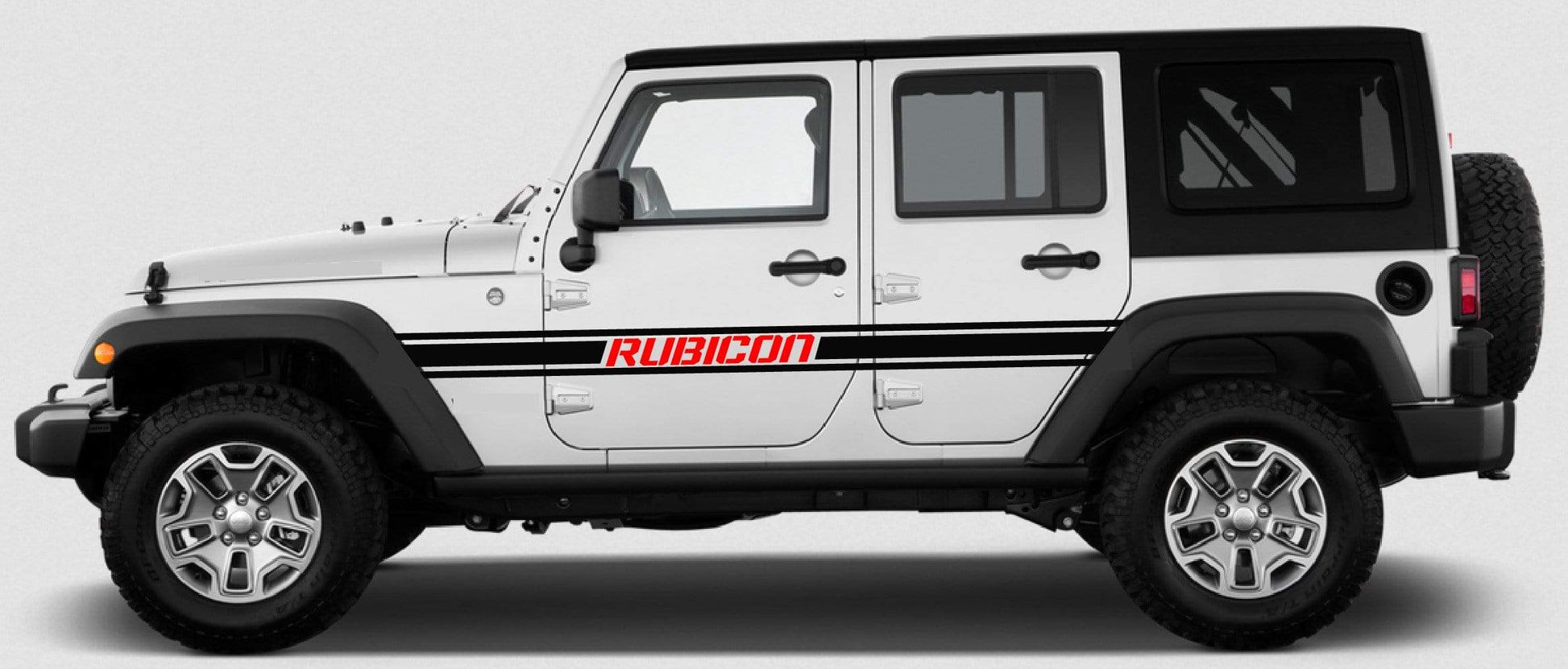 Vinyl Graphics 2 colors Design Graphic Stickers Compatible with Jeep Wrangler Rubicon