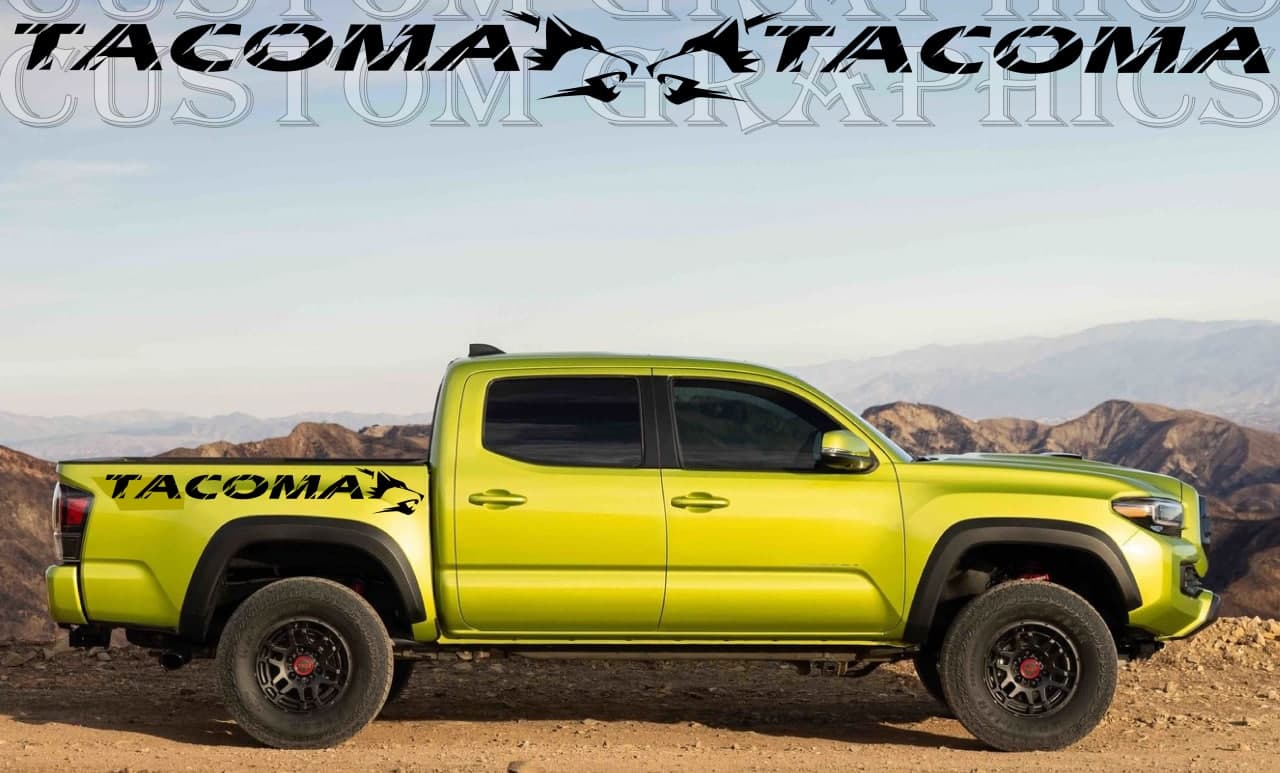 Vinyl Graphics 2 Pattern Wolf Design Vinyl Stripes Compatible with Toyota Tacoma TRD_Pro-2022-4X4