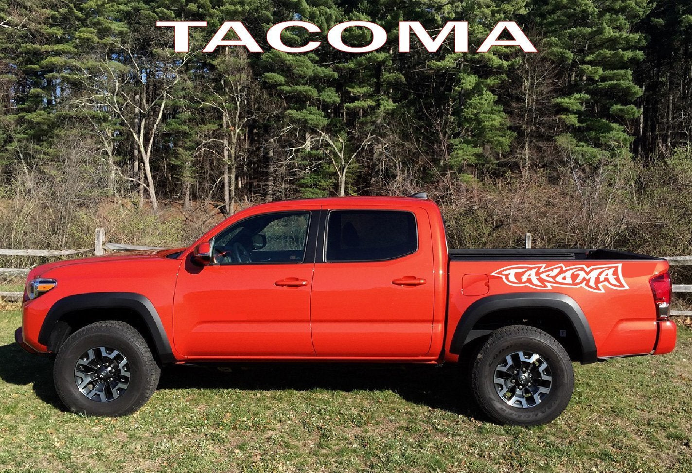 Lot de 2 autocollants lettres pour Toyota Tacoma