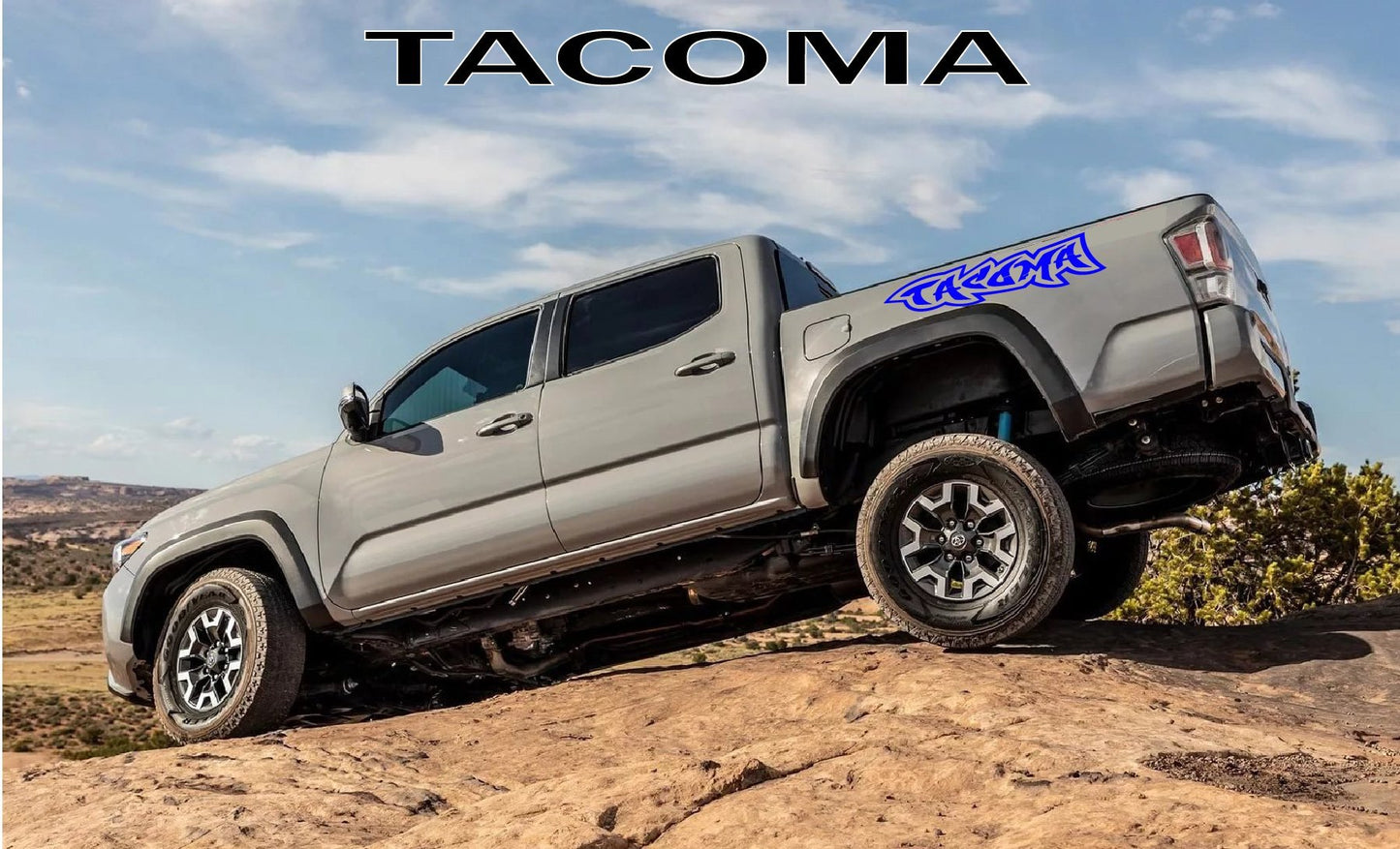 Lot de 2 autocollants lettres pour Toyota Tacoma