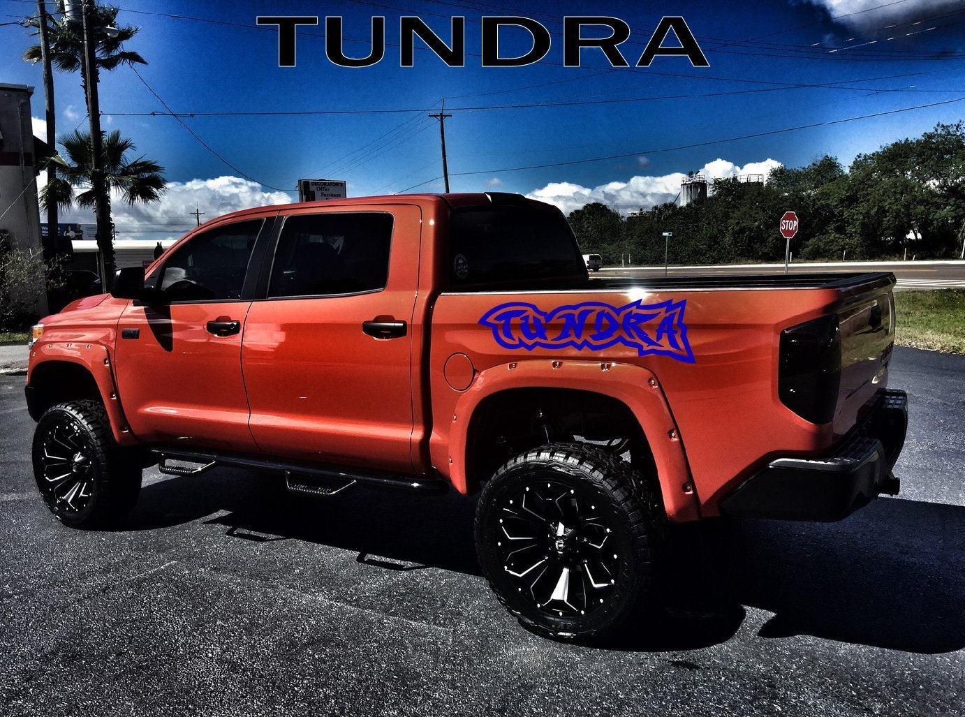 2 Pcs Letters Decals For Toyota Tundra