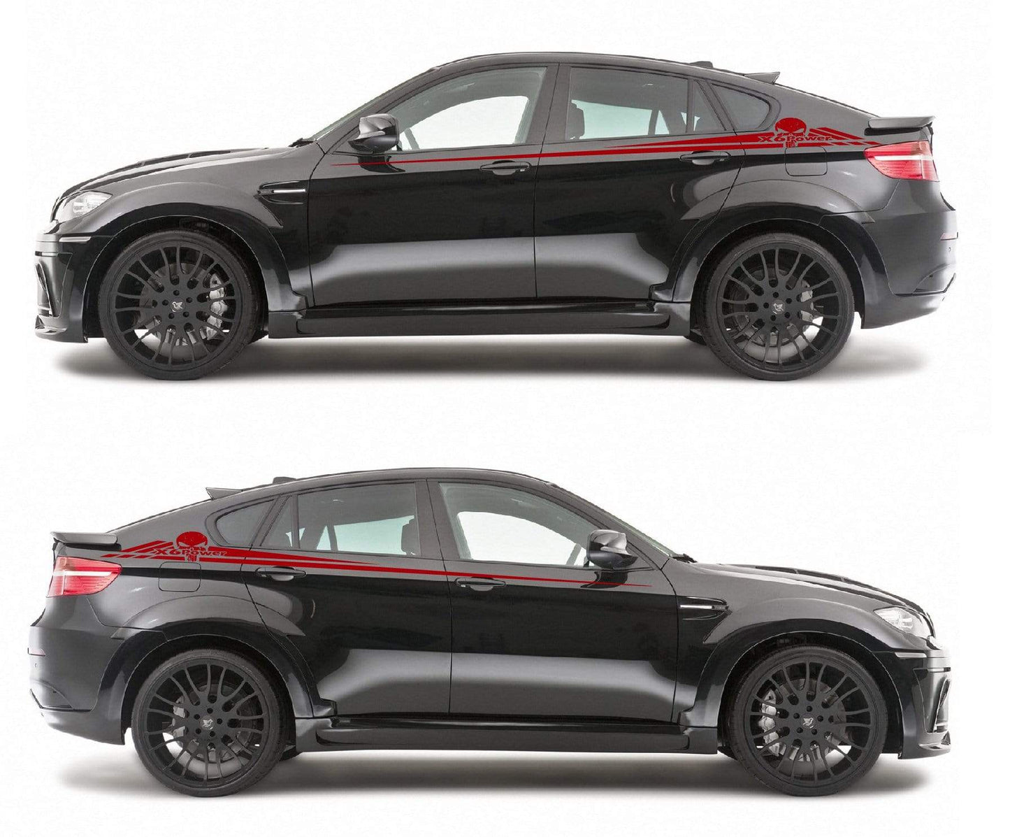2x Decal Sticker Vinyl Racing Stripes for BMW X6 - Brothers-Graphics