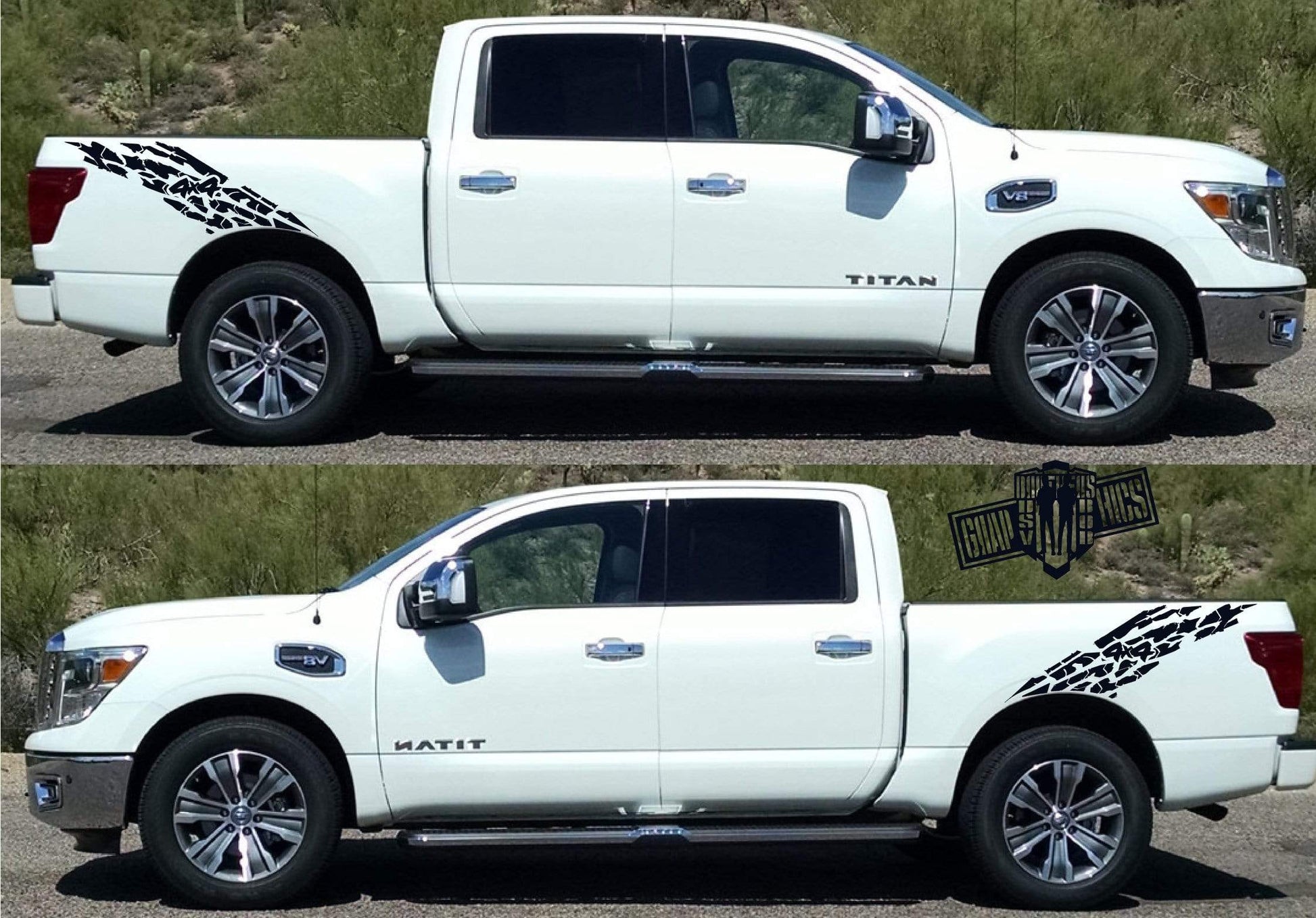 Premium Quality Vinyl Stickers Compatible with Nissan Titan Decorative car decals