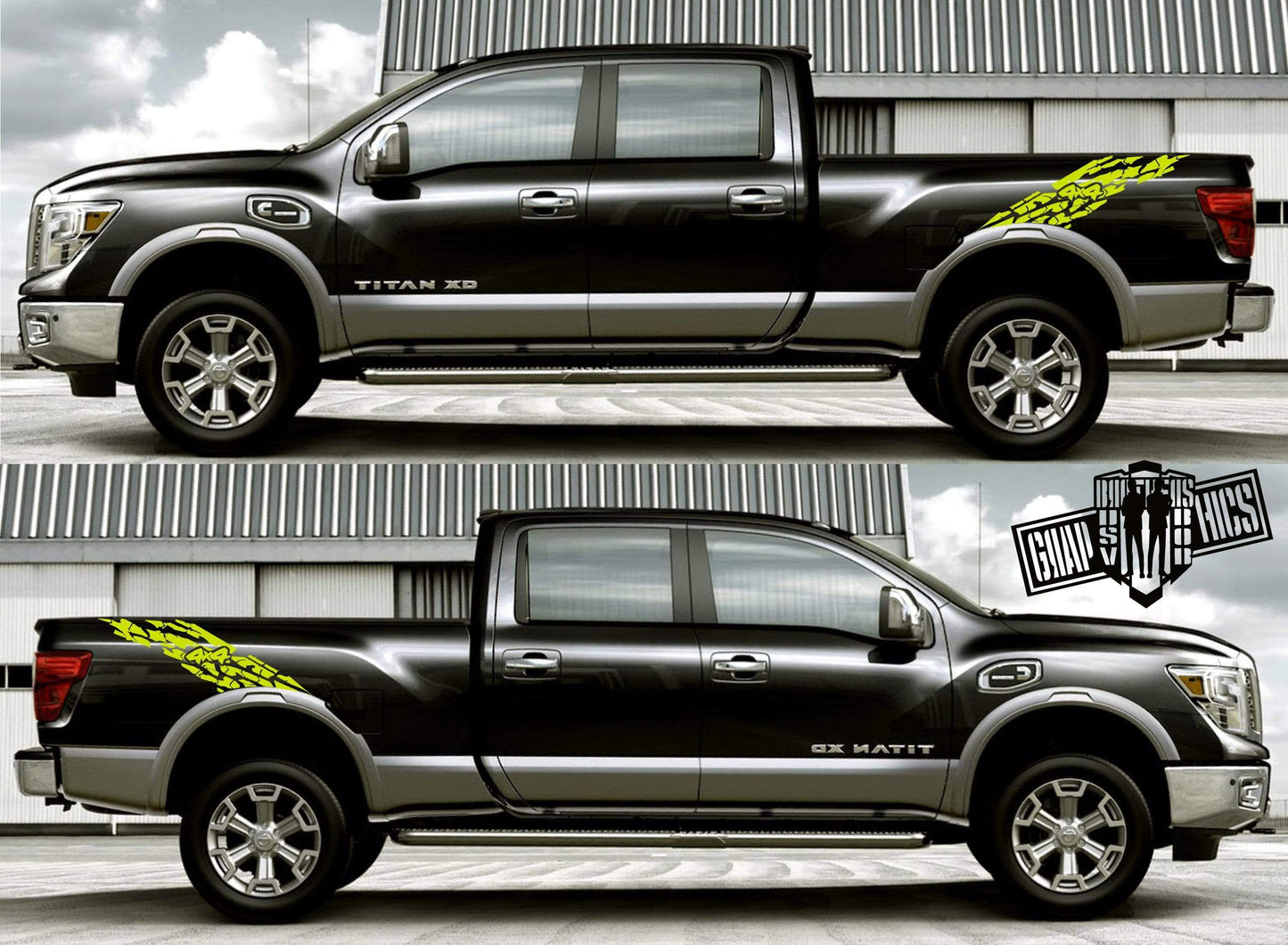 Premium Quality Vinyl Stickers Compatible with Nissan Titan Decorative car decals
