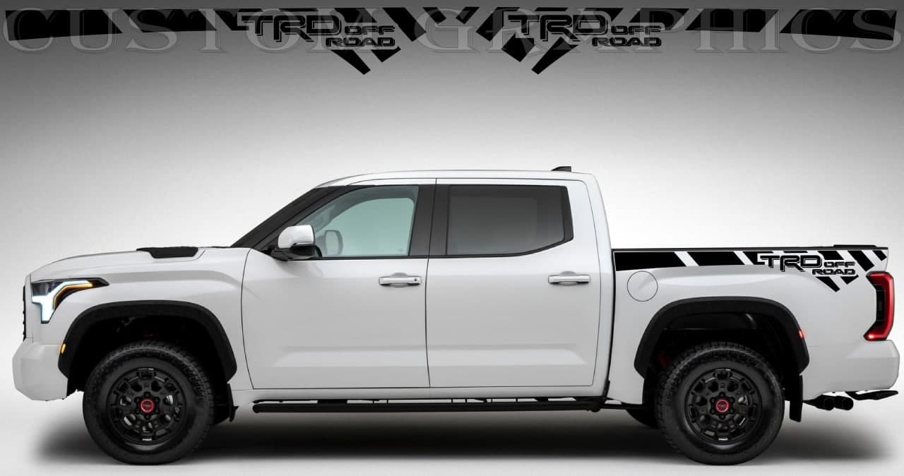 Vinyl Graphics 2x pattern rear Design Vinyl Stripes Compatible With Toyota Tundra 2002-2022