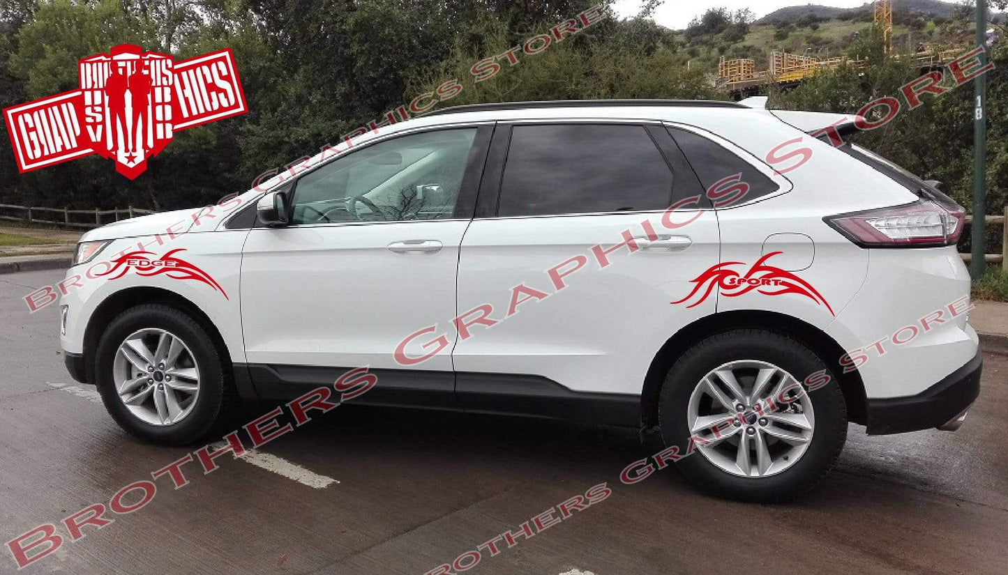 Premium 4x stickers Compatible with Ford Edge Trible Graphic Racing Decals