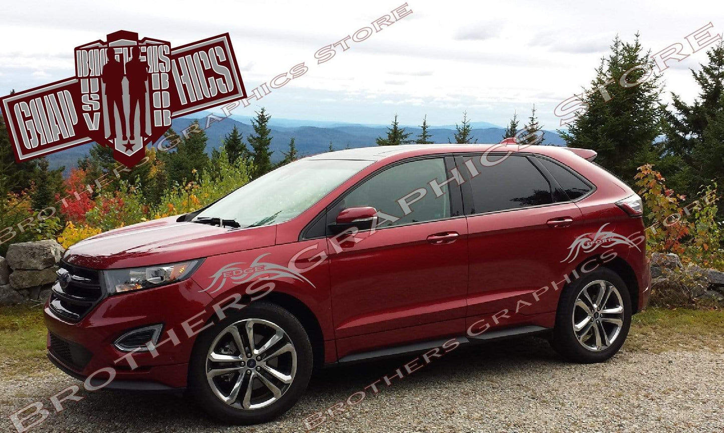 Premium 4x stickers Compatible with Ford Edge Trible Graphic Racing Decals