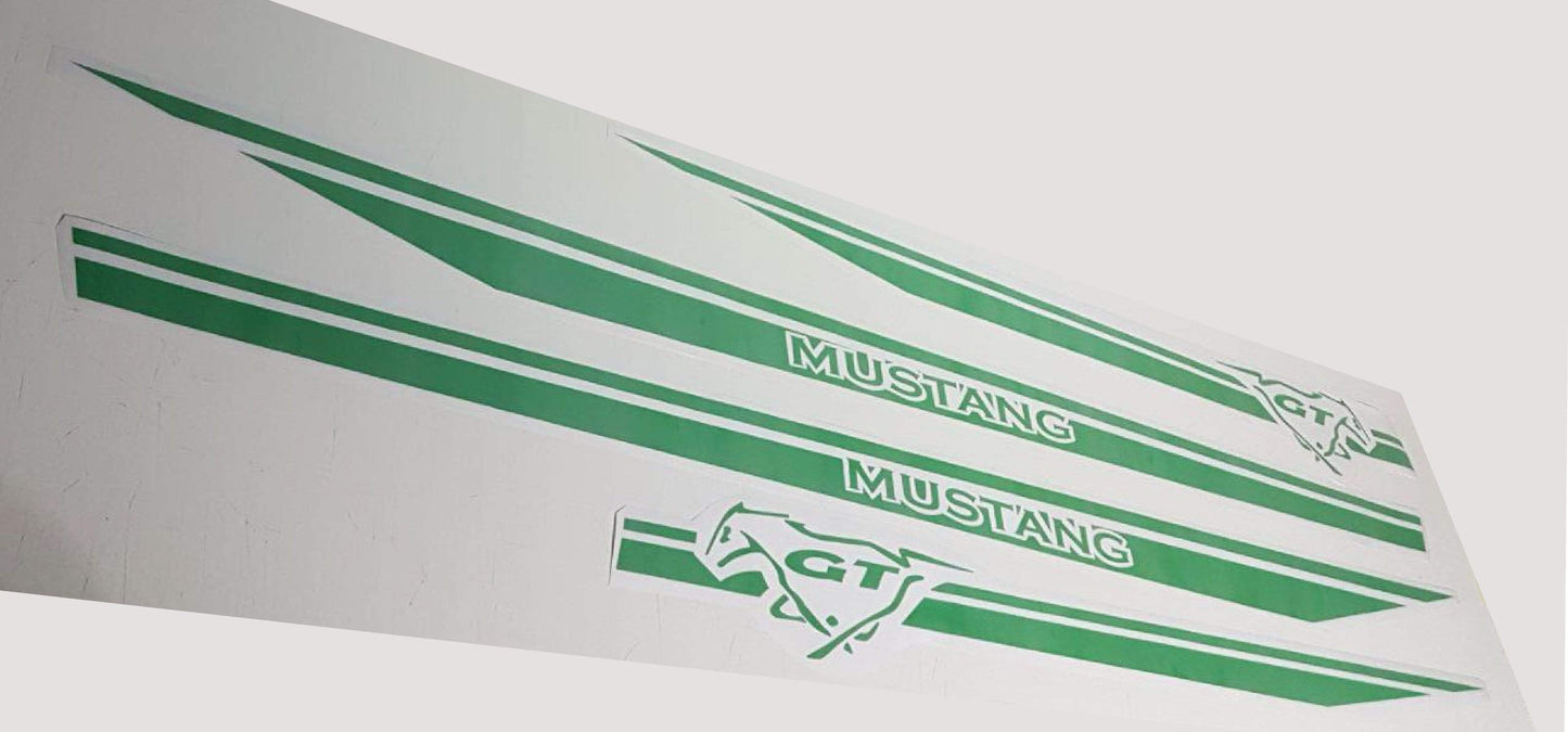 4x Custom Racing Line Stickers Car Side Vinyl Stripes For Ford Mustang - Brothers-Graphics