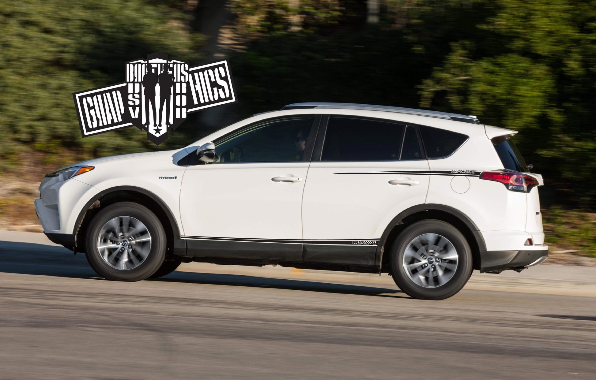 4x Decal Sticker Vinyl Side Racing Stripes for Toyota Rav4 - Brothers-Graphics