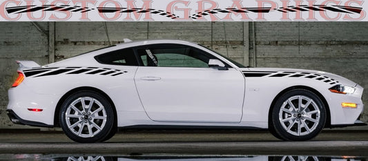 Vinyl Graphics 4x Sticker Design Racing Line Sticker Special Made For Ford Mustang