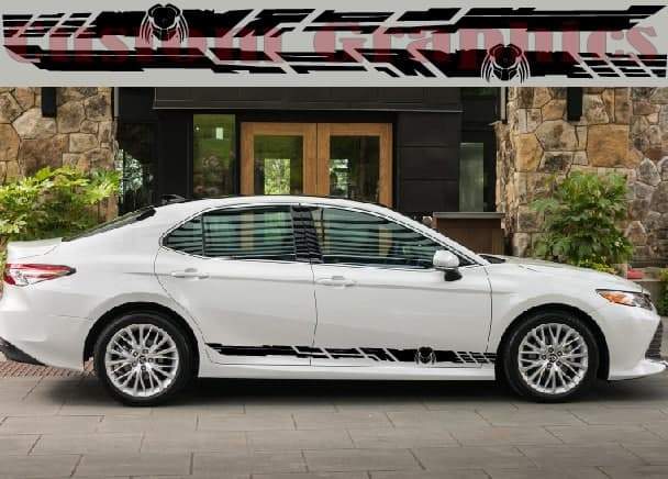 Vinyl Graphics Alien Graphic Decal Sticker Vinyl Side Racing Stripes Compatible with Toyota Camry