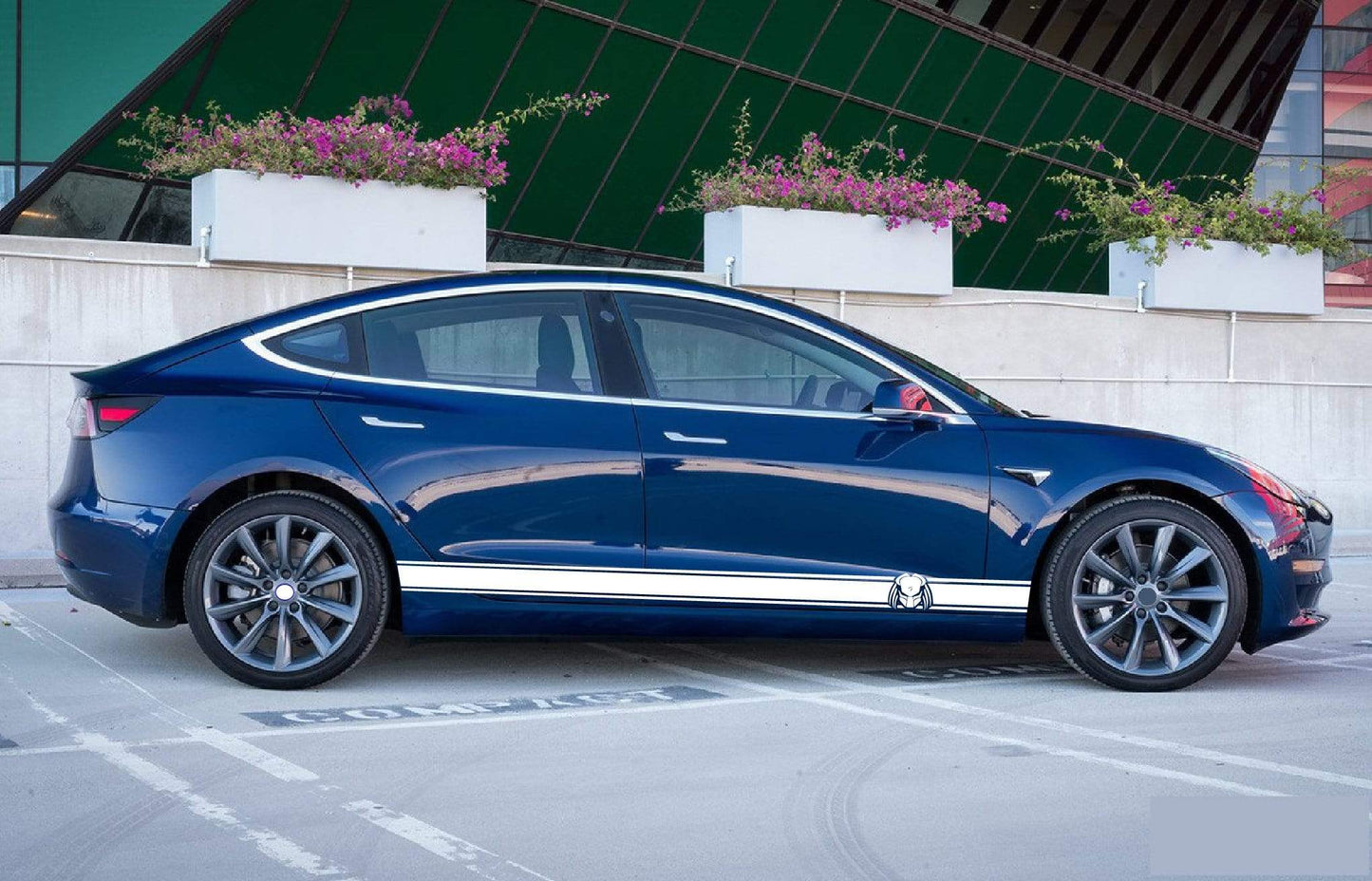 Alien Graphic Compatible with Tesla 3 | Tesla X Stickers | Tesla Y Stickers Tesla S