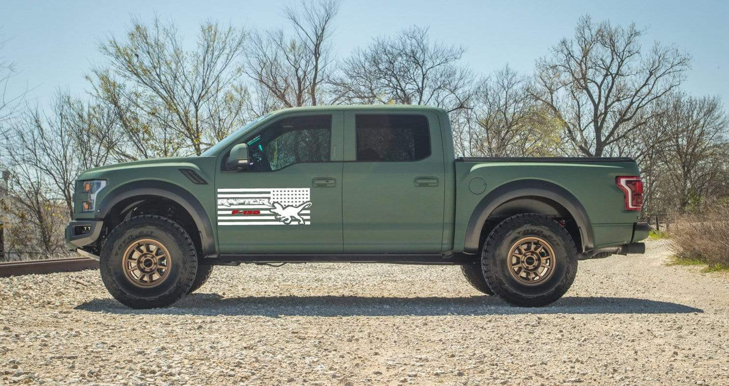 Amarecian Flag Racing Stripes Decals Vinyl Graphics For Ford F-150