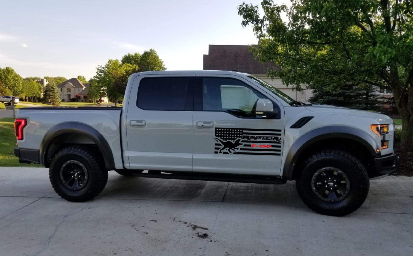 Amarecian Flag Racing Stripes Decals Vinyl Graphics For Ford F-150