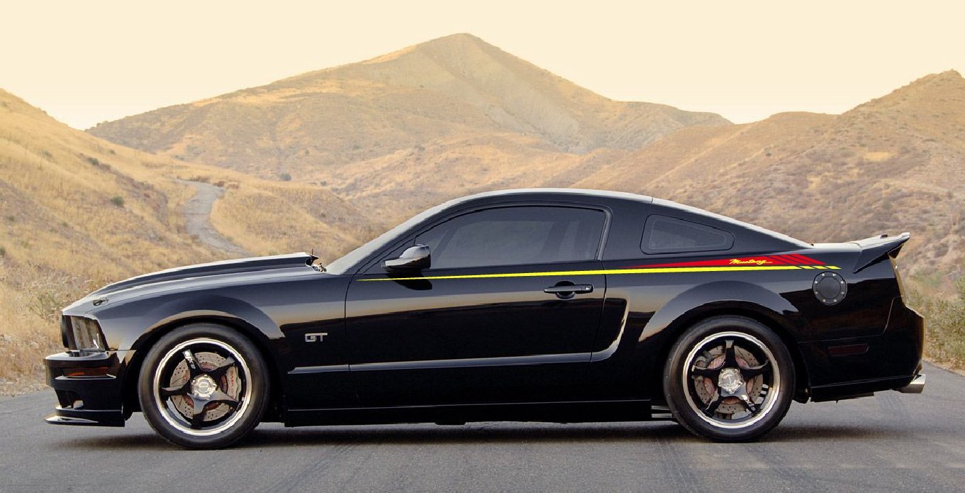 Attractive 2 Color Stickers compatible with Ford Mustang  | Ford mustang pony decal