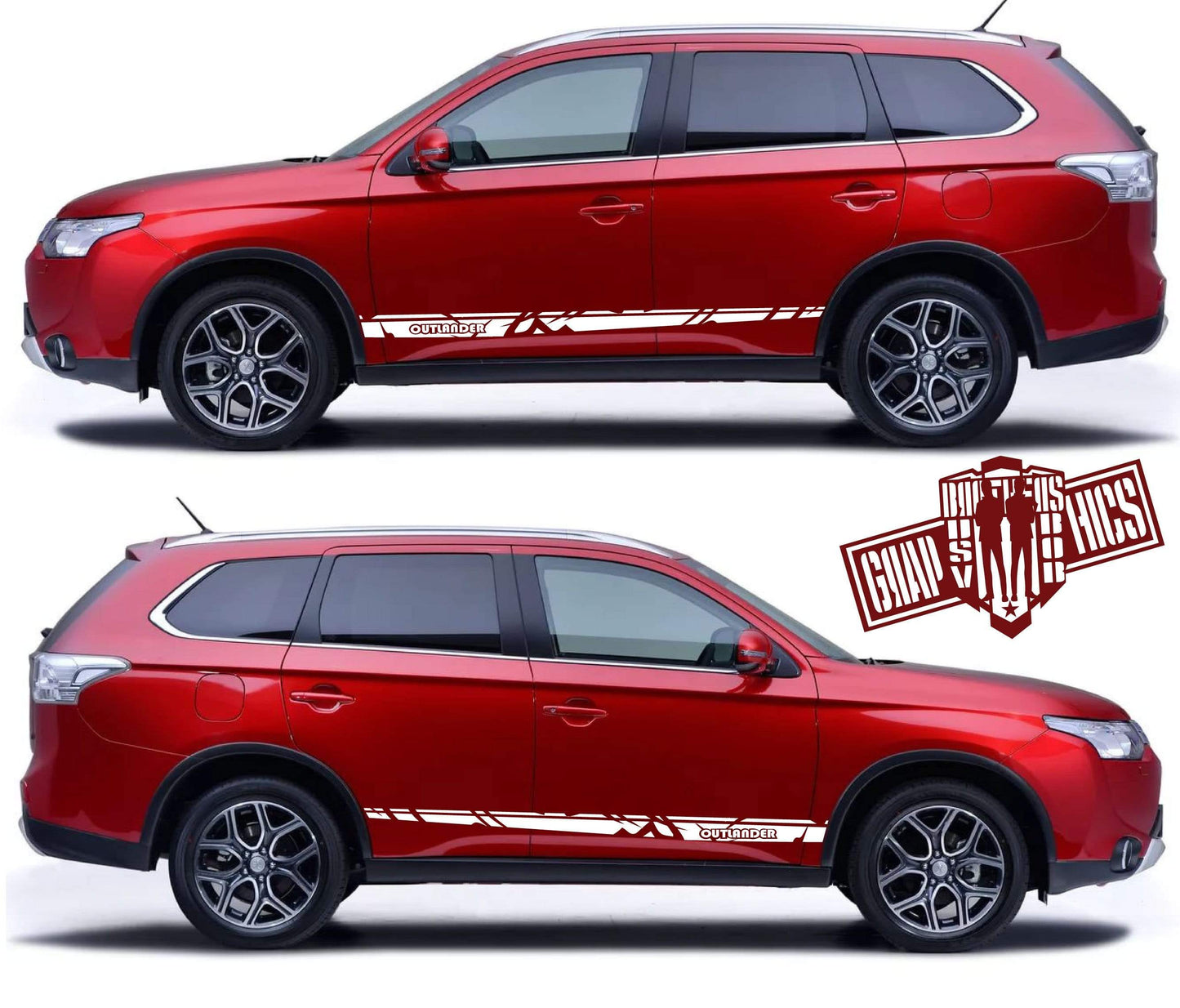 Attractive Stickers Custom Graphic Decals for Mitsubishi Outlander decals - Brothers-Graphics