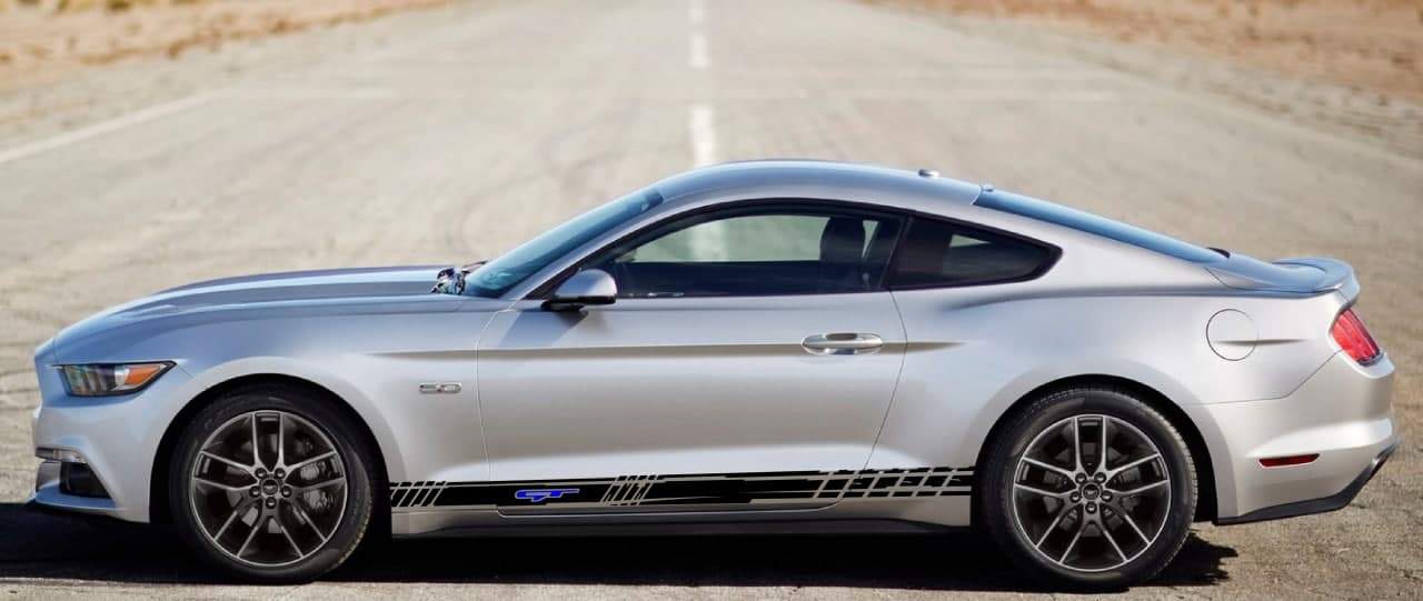 Vinyl Graphics Best Design Custom Racing Line Stickers Car Side Vinyl Stripes Compatible with Mustang