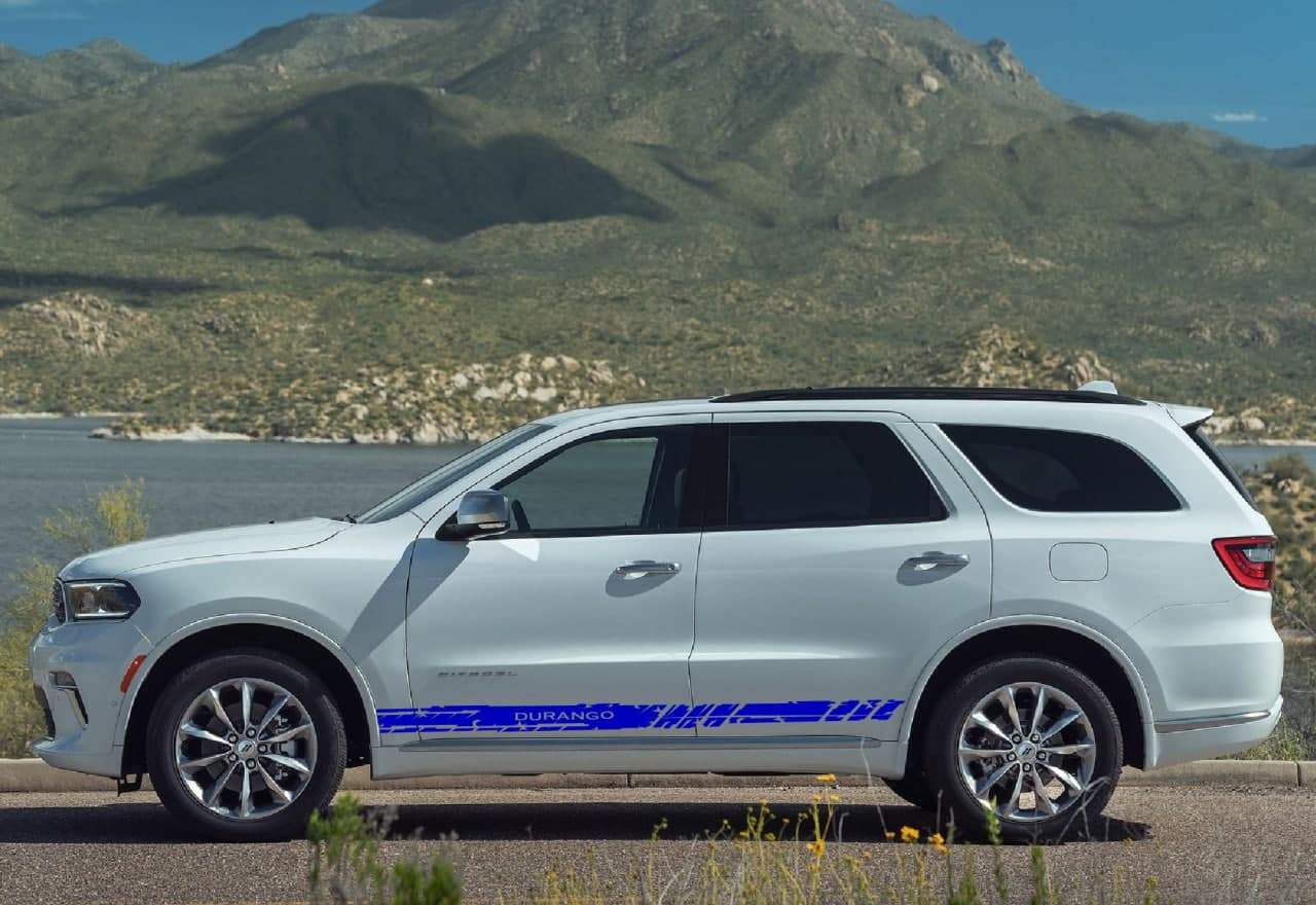 Vinyl Graphics Best Graphic Vinyl Stripes Compatible with Dodge Durango New Design