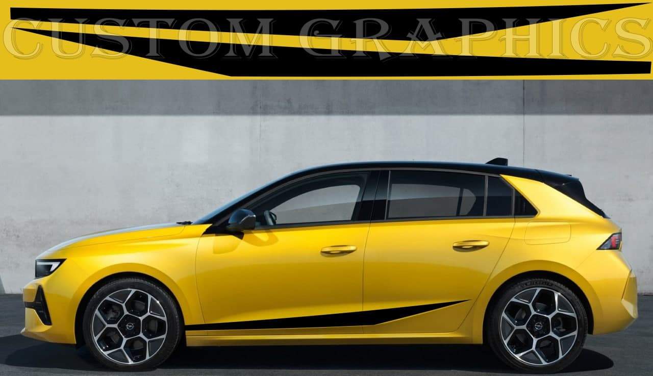 Vinyl Graphics Best line design Vinyl Stickers Compatible with Opel Astra