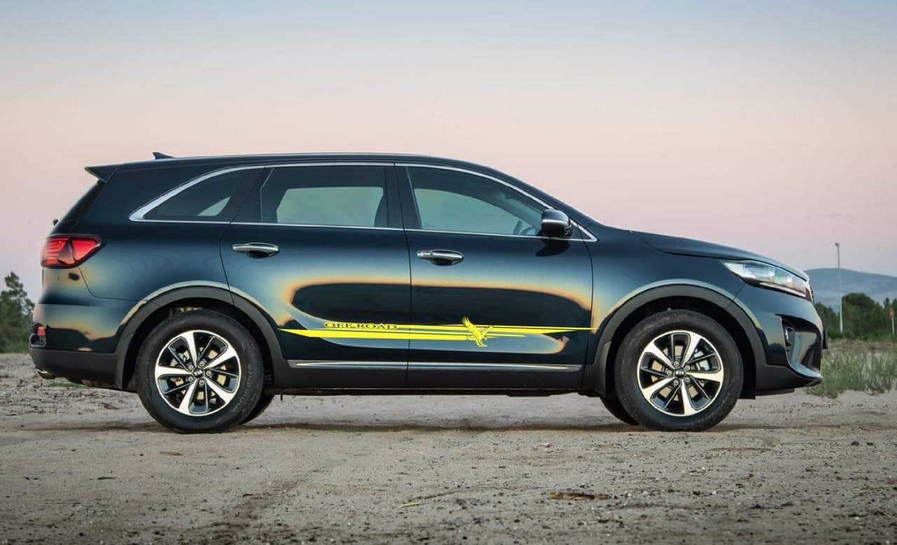 Vinyl Graphics Best Line Eagle design Decal Sticker Vinyl Side Racing Stripes Compatible with Kia Sorento