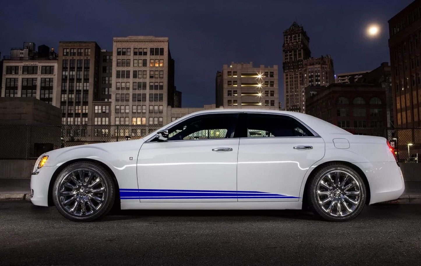 Premium Vinyl Sticker Compatible with Chrysler 300 All Models Classic Decals Classic Design Street Auto