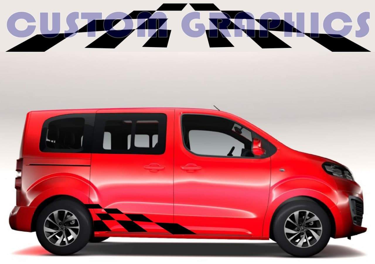 Vinyl Graphics Block Unique graphic universal sticker decal for Car Any Vehicle | UNIVERSAL STICKERS