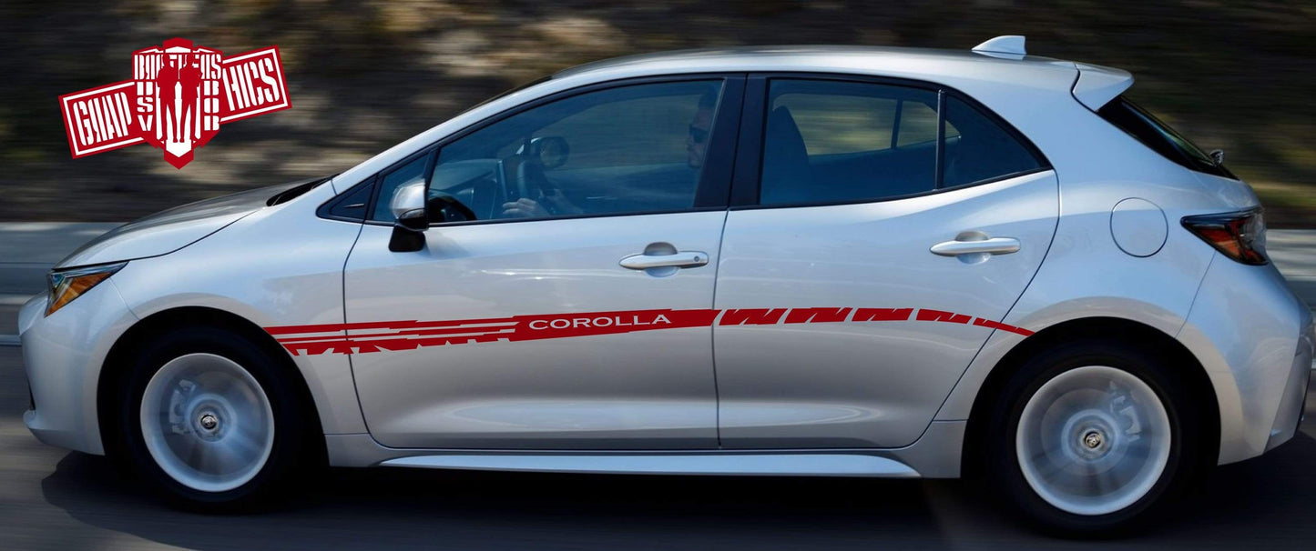 Car Vinyl Line Sticker Stripes For Toyota Corolla 2000-2021 - Brothers-Graphics