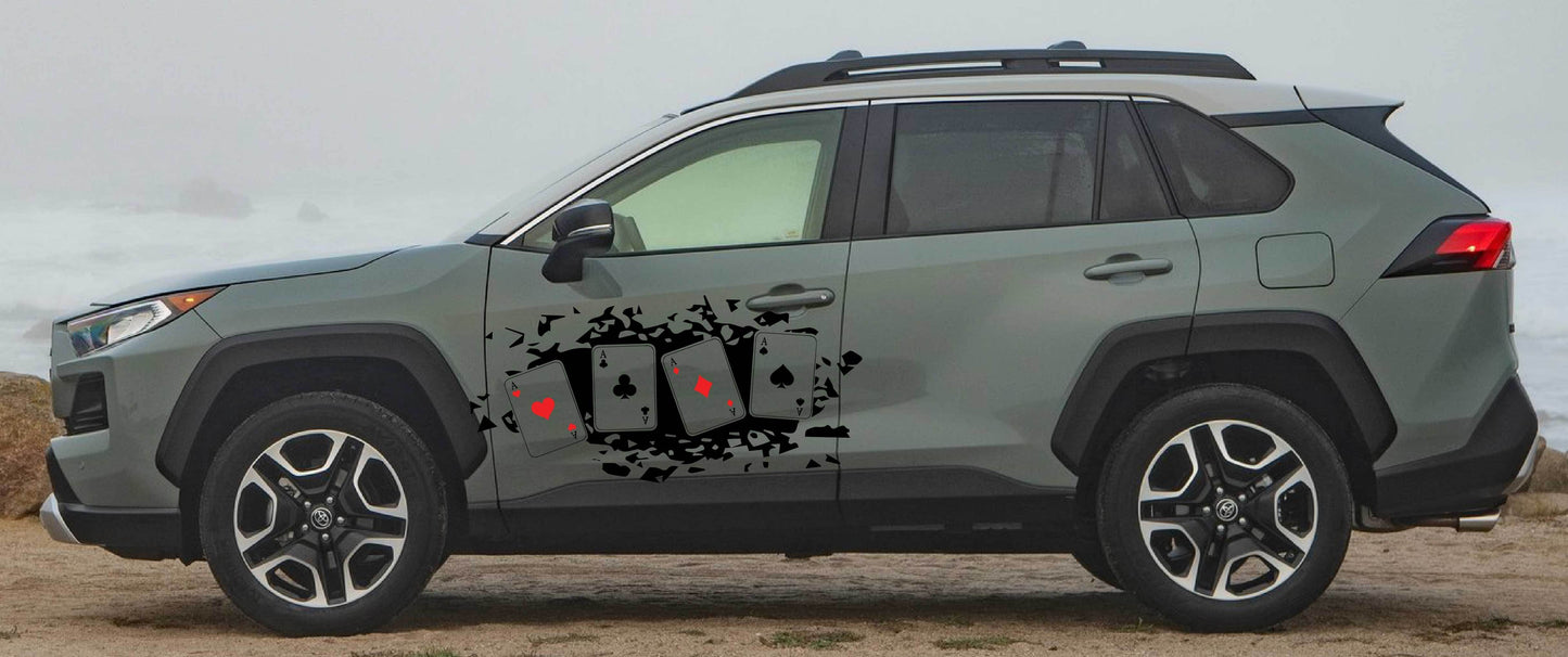 Vinyl Graphics Cards Graphic Vinyl Stickers for car | Universal Decal Fit any Vehicle