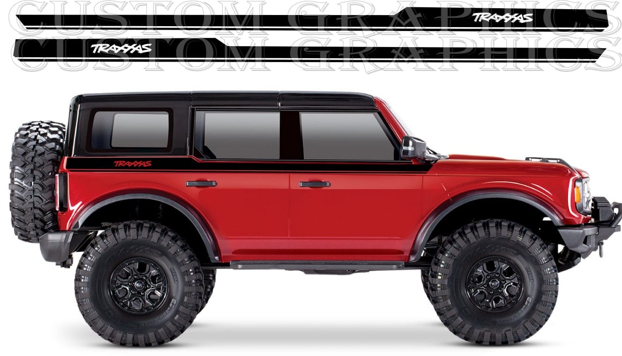 Vinyl Graphics Classic Design Stickers Decals Compatible With Ford Bronco Traxxas 4 doors