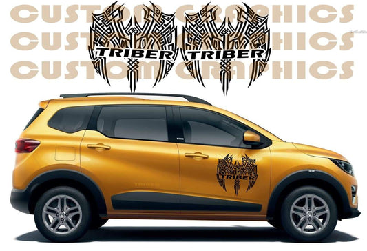 Vinyl Graphics Classico Design Graphic Racing Stripes Compatible with Renault Triber