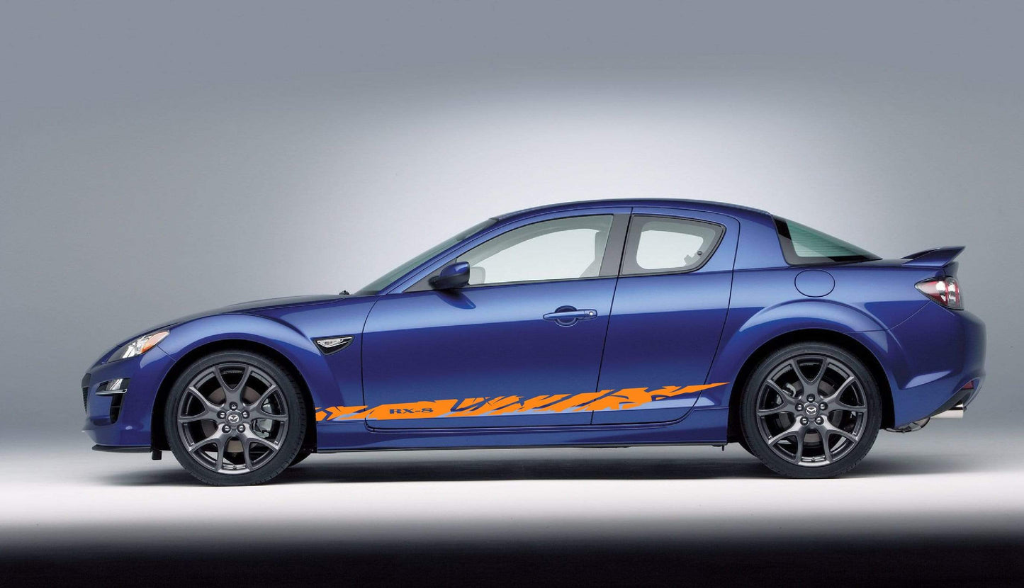 Premium Vinyl Stickers Compatible With Mazda RX-8 Tribal Design Automotive decals
