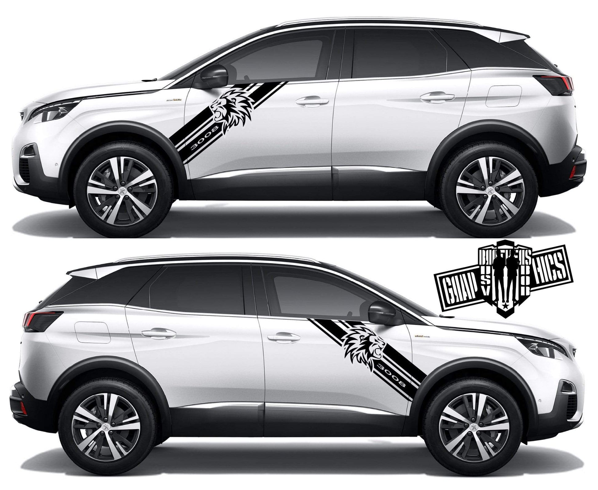 Custom Decal Vinyl Graphics Special Made for Peugeot 3008 - Brothers-Graphics