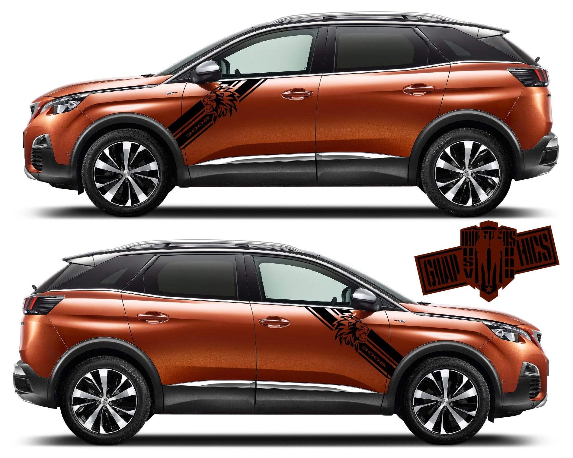 Custom Decal Vinyl Graphics Special Made for Peugeot 3008 - Brothers-Graphics