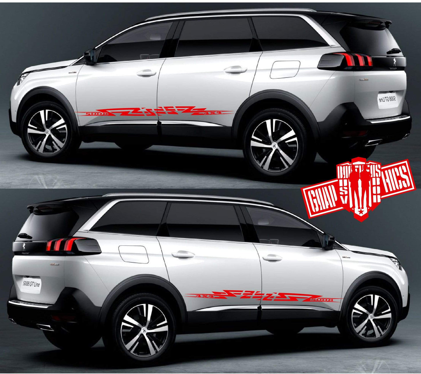Custom Decal Vinyl Graphics Special Made for Peugeot 5008 - Brothers-Graphics