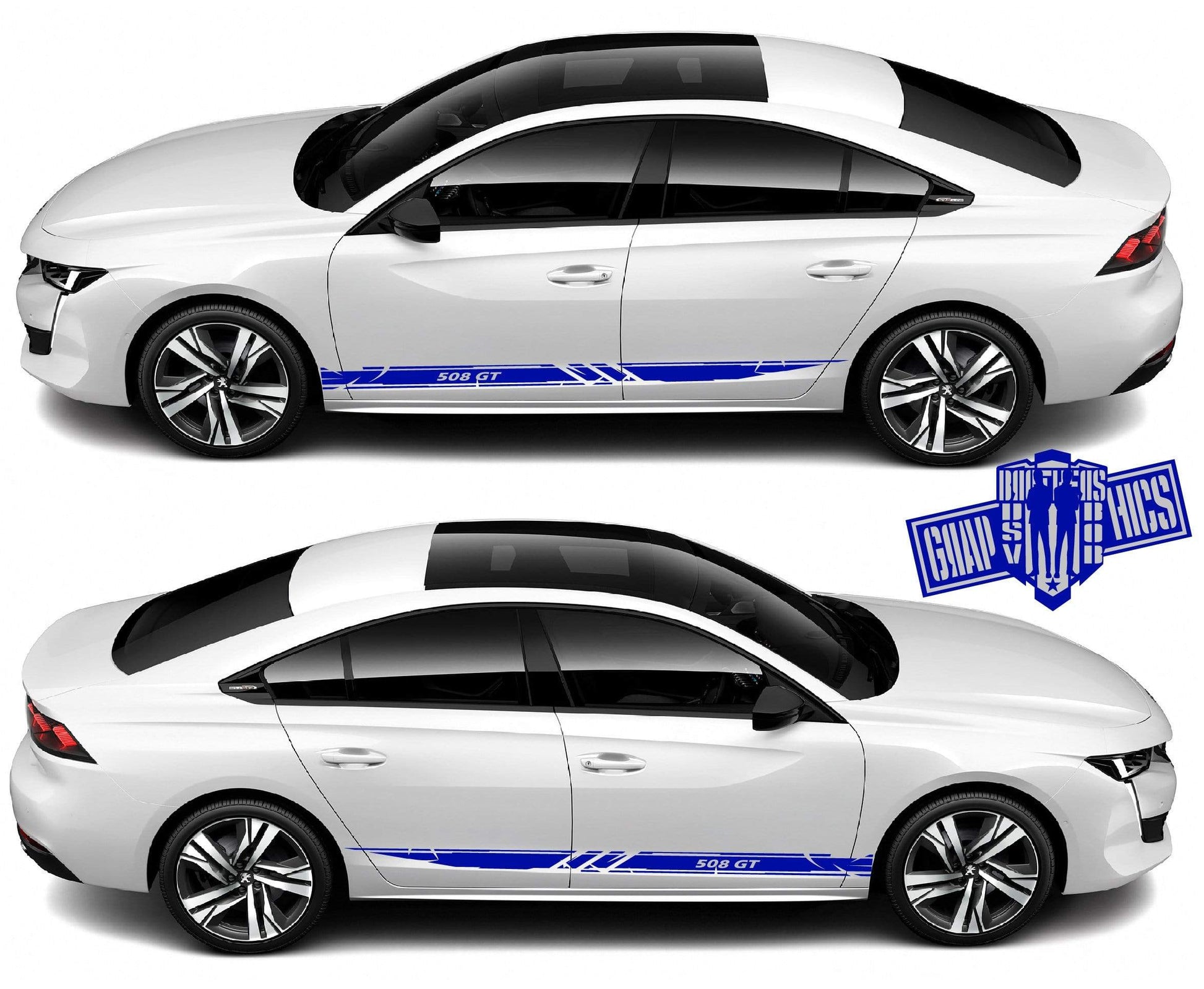 Custom Decal Vinyl Graphics Special Made for Peugeot 508 - Brothers-Graphics