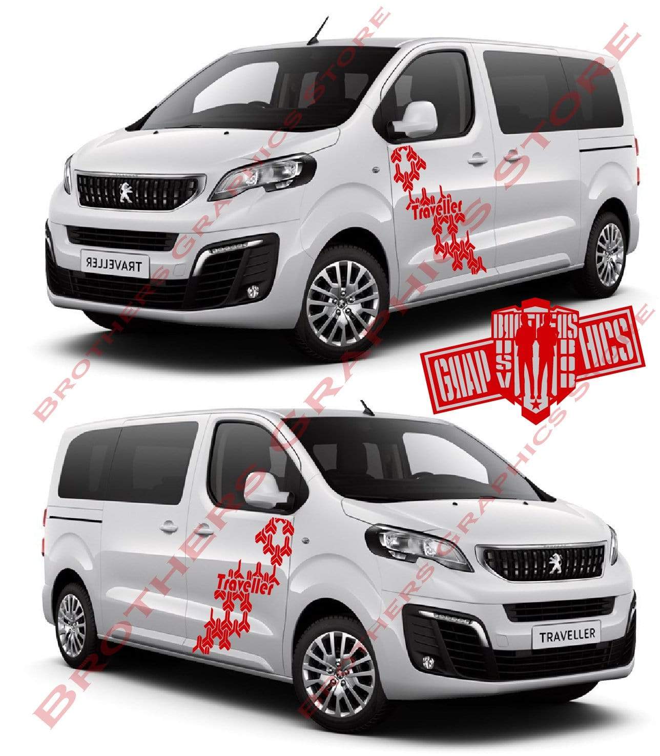 Custom Decal Vinyl Graphics Special Made for Peugeot Traveller - Brothers-Graphics